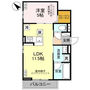 グレイスフルN【1階】の間取り