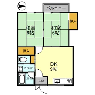 シャンブル山上NO.2【2階】の間取り