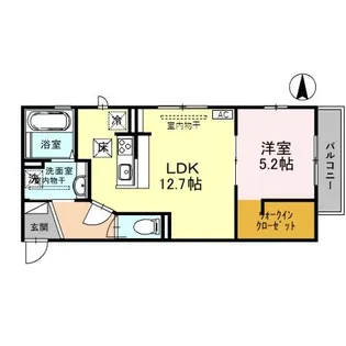 クラベール【1階】の間取り