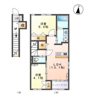スミレテラス【201号室】の間取り