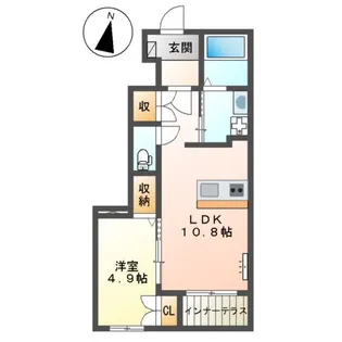 スミレテラス【102号室】の間取り
