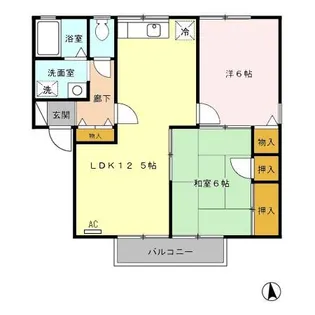 ハイカムール・エスペランス A【2階】の間取り