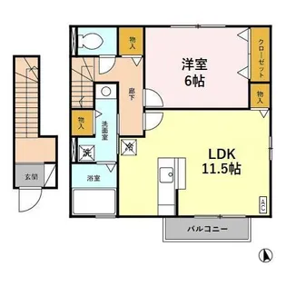 ボヌール ピエース A【2階】の間取り