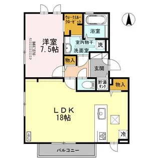 アンジュール【1階】の間取り