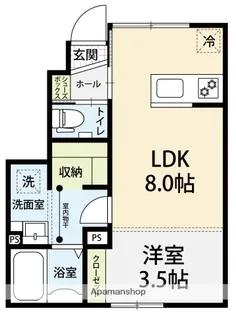 DIXSEPT【101号室】の間取り