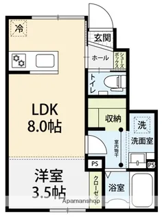 DIXSEPT【103号室】の間取り