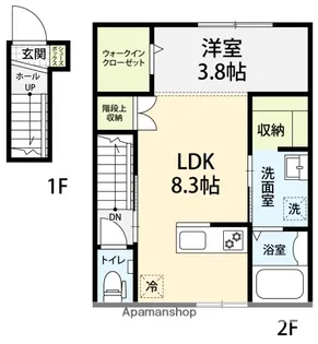 DIXSEPT【201号室】の間取り