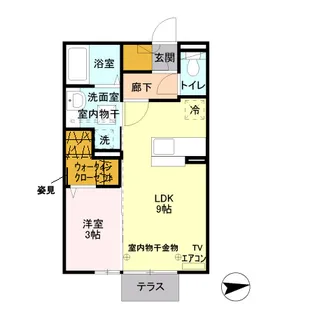 プレタポルテ【3階】の間取り