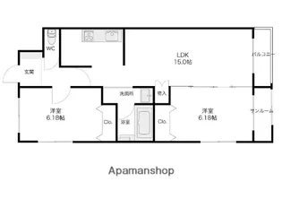プラトンⅢ【205号室】の間取り
