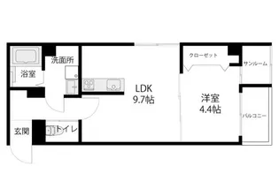 PRENDRE金沢駅西【310号室】の間取り