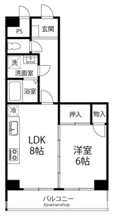 リバティーパレス【107号室】の間取り