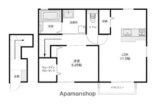 ソシアNEXT【202号室】の間取り