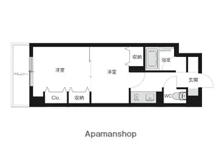 ライオンズマンション金沢駅西【405号室】の間取り