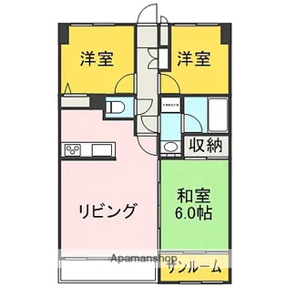 ライオンズマンション金沢駅西【506号室】の間取り