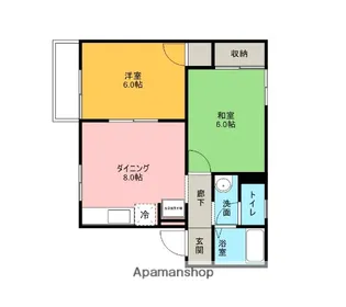 ガーデン秋桜【205号室】の間取り