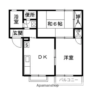 ガーデン花椿【206号室】の間取り