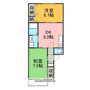 ドミール21【203号室】の間取り