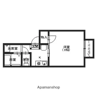 ガーデン花水木【105号室】の間取り