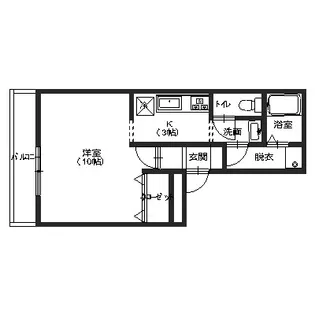 トゥールモンド・ジョワ【303号室】の間取り