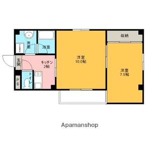 ガイア桜田【208号室】の間取り