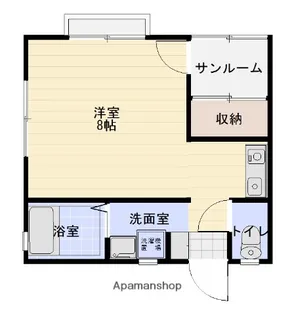 ウィラスA棟【1A号室】の間取り