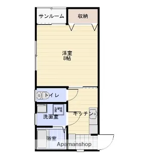 カーネア【1D号室】の間取り
