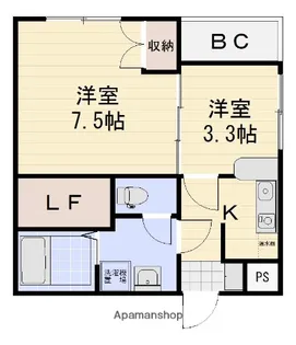 グレースヒル【102号室】の間取り