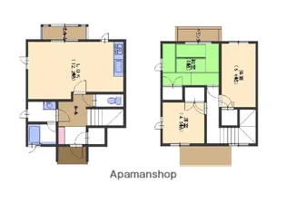 グリーンヒル京中F棟【F2号室】の間取り