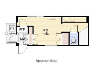 サンスポット【201号室】の間取り