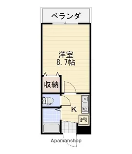 ユーミー若松【206号室】の間取り