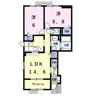 レジデンス・アクアⅡ【1階】の間取り