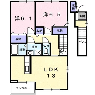 フリーゼ Ⅲ【2階】の間取り