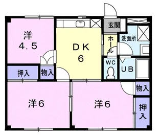 ロマニー吉野【1階】の間取り