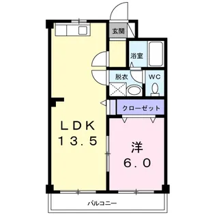 レジダンスシャルマン【1階】の間取り