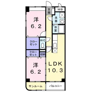 リジェール【2階】の間取り