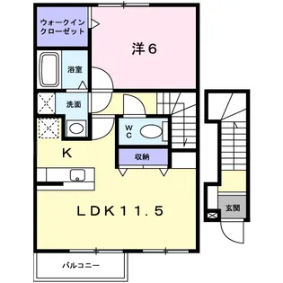 ニグローダ【2階】の間取り
