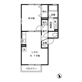 レスプランドールⅡ【1階】の間取り