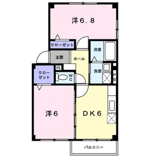 ソレイユⅡ【2階】の間取り