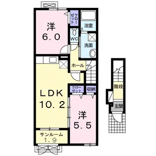 プレジール【2階】の間取り