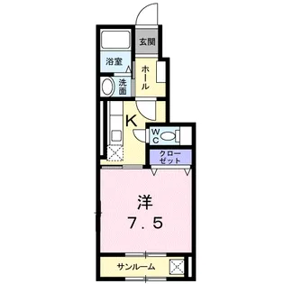 サンハウス【102号室】の間取り