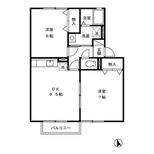 SUNHIME 雄【2階】の間取り