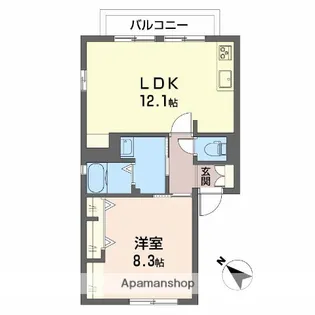 ディアス・モネ【201号室】の間取り