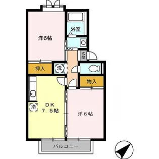 シティハイム ローズマリー【1階】の間取り