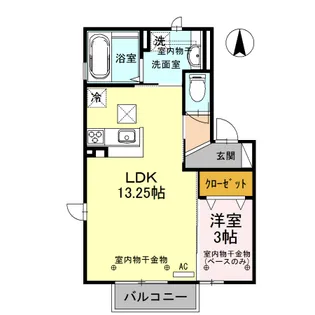 グレイスイースト【1階】の間取り