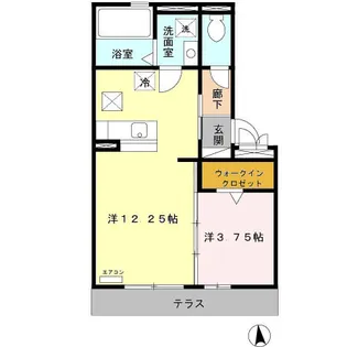 ユニ ステイ弐番館【1階】の間取り