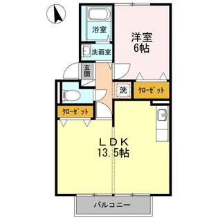 プレジールマーチ A【1階】の間取り