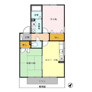 ノースバード【1階】の間取り