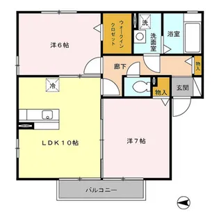 セジュール モカ B【2階】の間取り