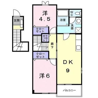 カーサ・スナタ【2階】の間取り