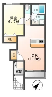ソレイユ【1階】の間取り